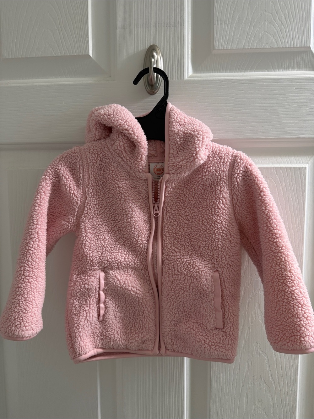 wonder nation Light Pink Sherpa Zip Hoodie